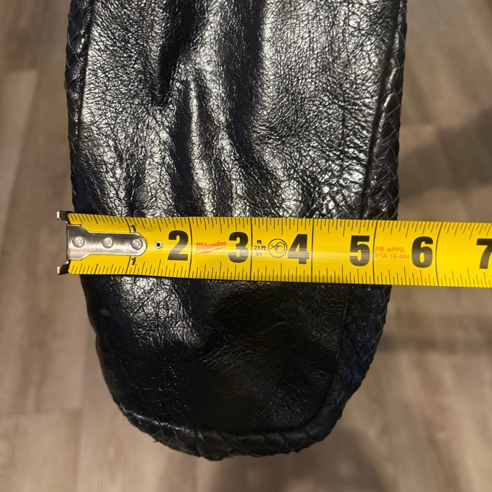 Elliott Lucca Black Woven Leather Shoulder Bag - Picture 11 of 11